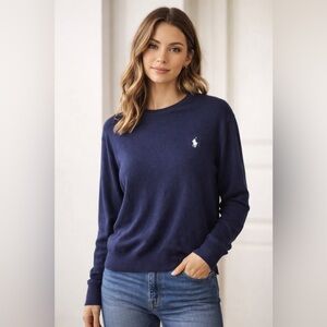 Polo Ralph Lauren Women’s Cashmere Blend Sweater – Navy
